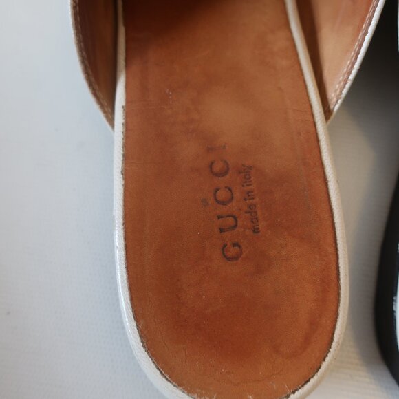 Womens Gucci Princetown White Horsebit Leather Slip-On Mules 39 US/9 - Picture 8 of 16